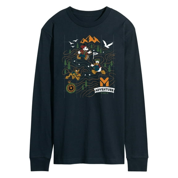 Mickey & Friends - Adventure Map - Men's Long Sleeve T-Shirt