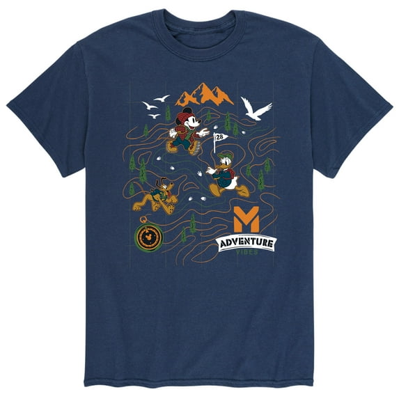 Mickey & Friends - Adventure Map - Men's Short Sleeve Graphic T-Shirt