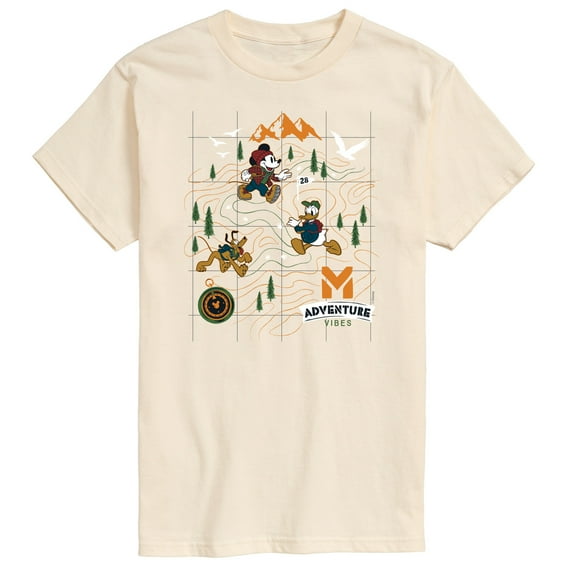 Mickey & Friends - Adventure Map - Men's Short Sleeve Graphic T-Shirt