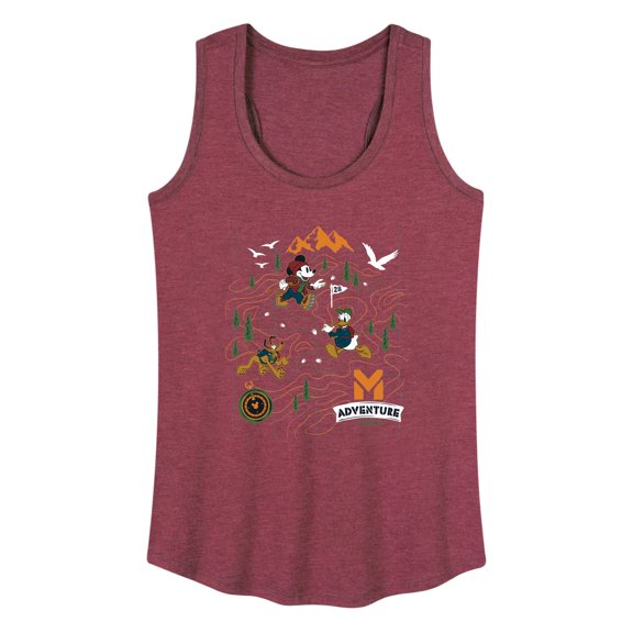 Mickey & Friends - Adventure Map - Women's Racerback Tank Top