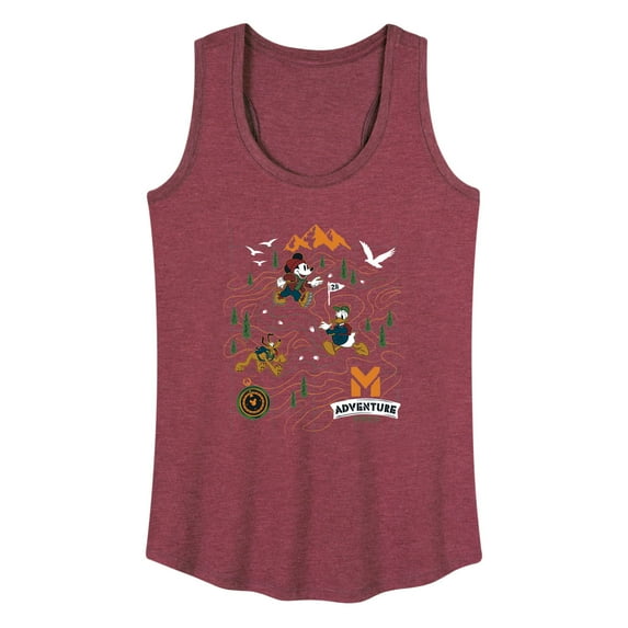 Mickey & Friends - Adventure Map - Women's Racerback Tank Top