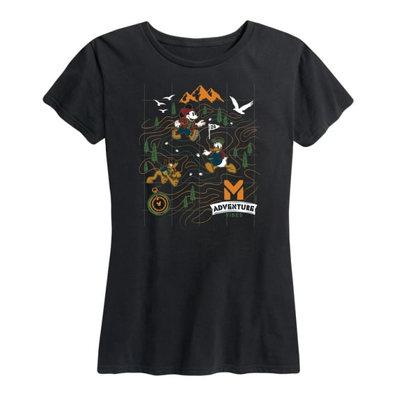 Mickey & Friends - Adventure Map - Women's Short Sleeve Graphic T-Shirt