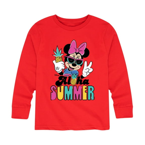 Mickey & Friends - Aloha Summer - Toddler And Youth Long Sleeve Graphic T-Shirt