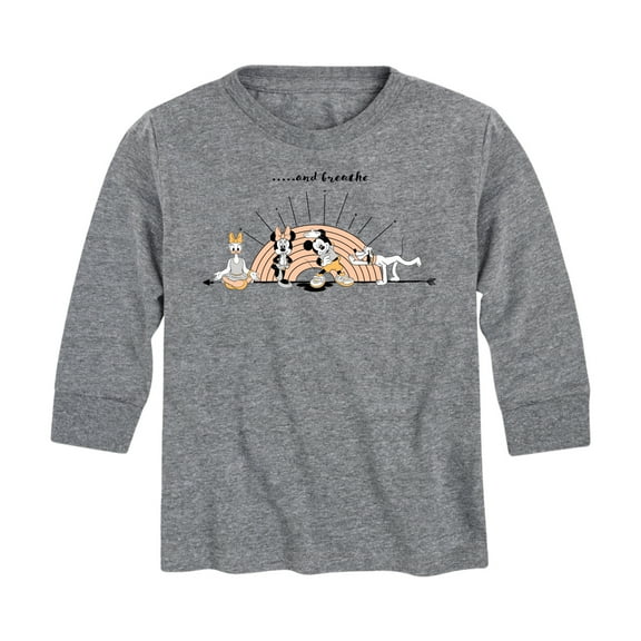 Mickey & Friends - And Breathe - Toddler And Youth Long Sleeve Graphic T-Shirt