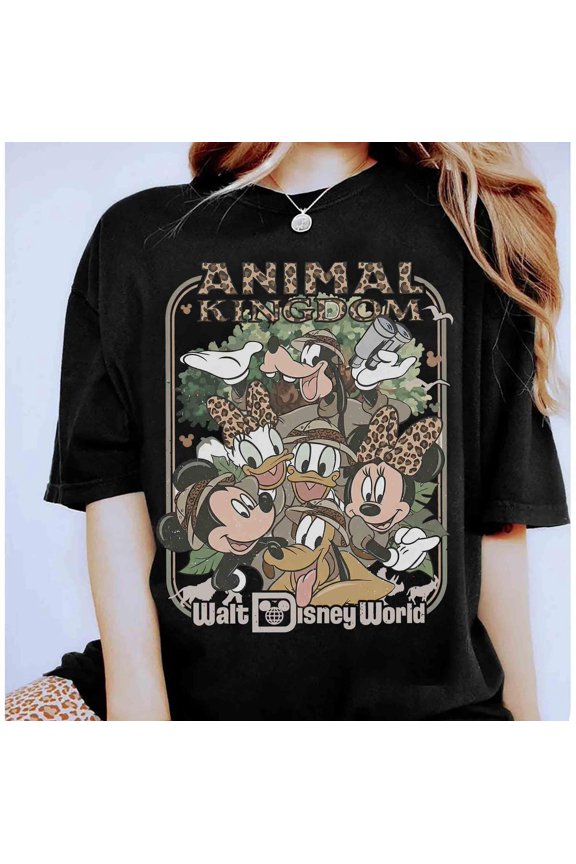 Mickey & Friends Animal Kingdom Safari Mode Comfort Colors T-Shirt, World Trip Tee, Let's Get Wild Gift Shirt, Holiday Family