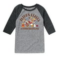 thumbnail image 1 of Mickey & Friends - Autumn Leaves And Pumpkins Please - Toddler and Youth Raglan Graphic T-Shirt, 1 of 3