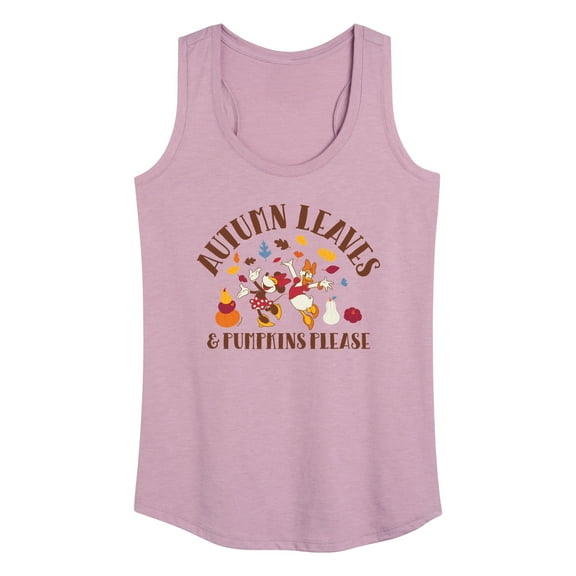 Mickey & Friends - Autumn Leaves And Pumpkins Please - Women's Racerback Tank Top