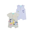 thumbnail image 1 of Mickey & Friends Baby Boy 2 Pack Rompers, Sizes 0/3 Months-24 Months, 1 of 8