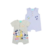 Baby Boy 2 Pack Rompers, Sizes 0/3 Months-24 Months