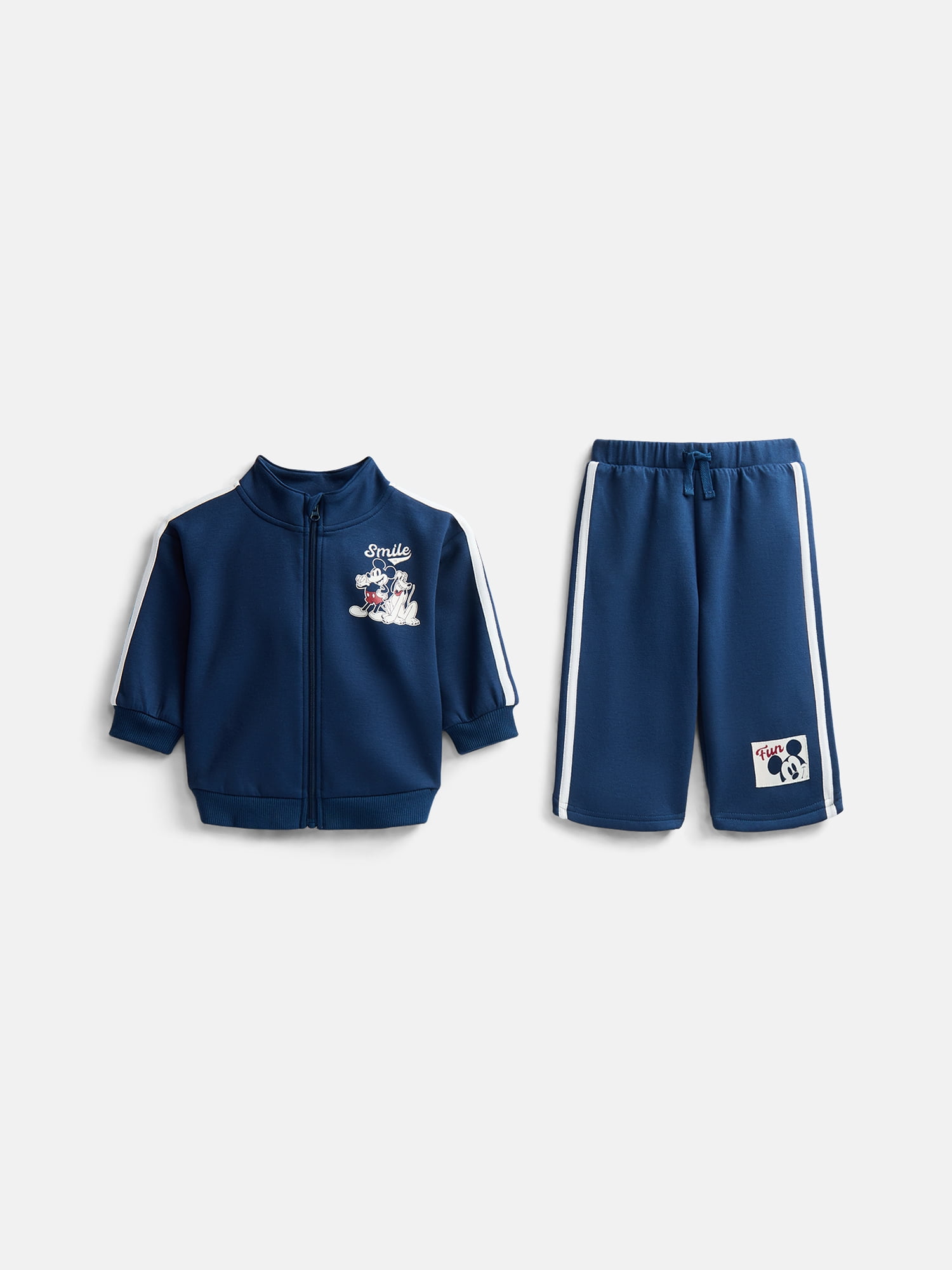 Mickey and Friends Baby Boys Full Zip Tracksuit, 2-Piece, Sizes 0/3M-24M