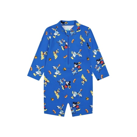 Shop Disney Character Baby Boy One- Piece Rash Guard Swimsuit, Sizes 0/3M- 24M