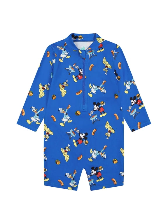 Character Baby Boy One- Piece Rash Guard Swimsuit, Sizes 0/3M- 24M
