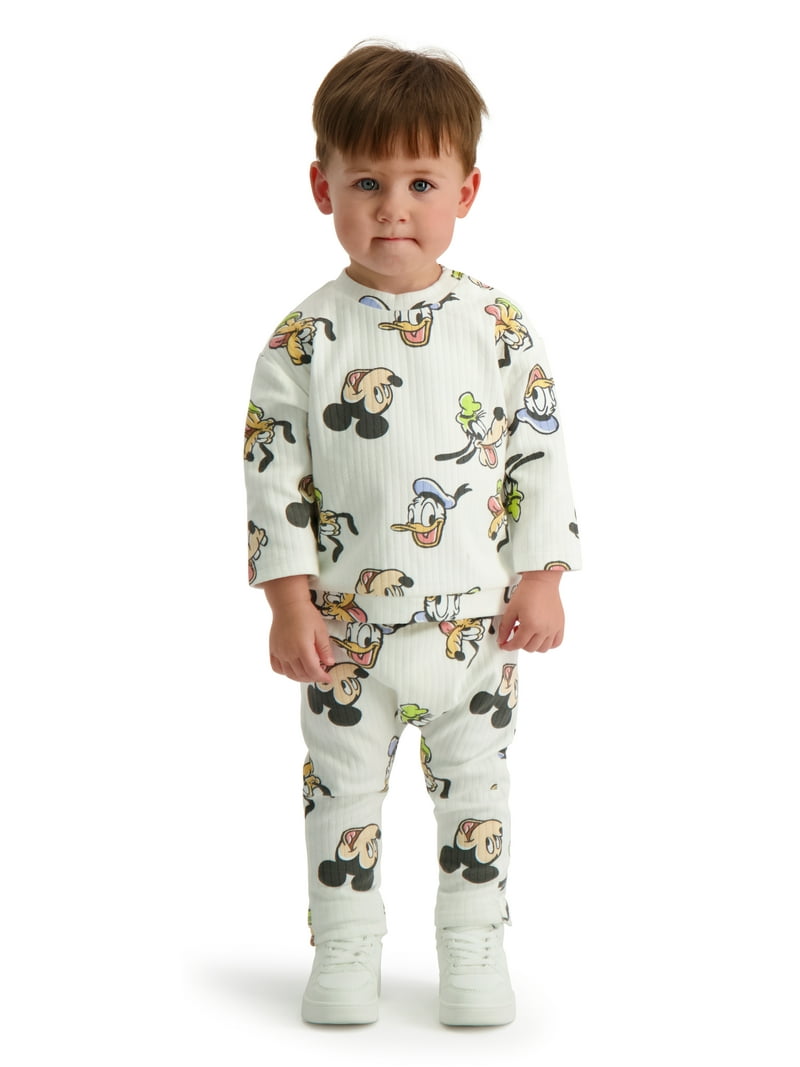 Mickey Friends Baby Boys Piece Rib Pant Set, Sizes 0-24M