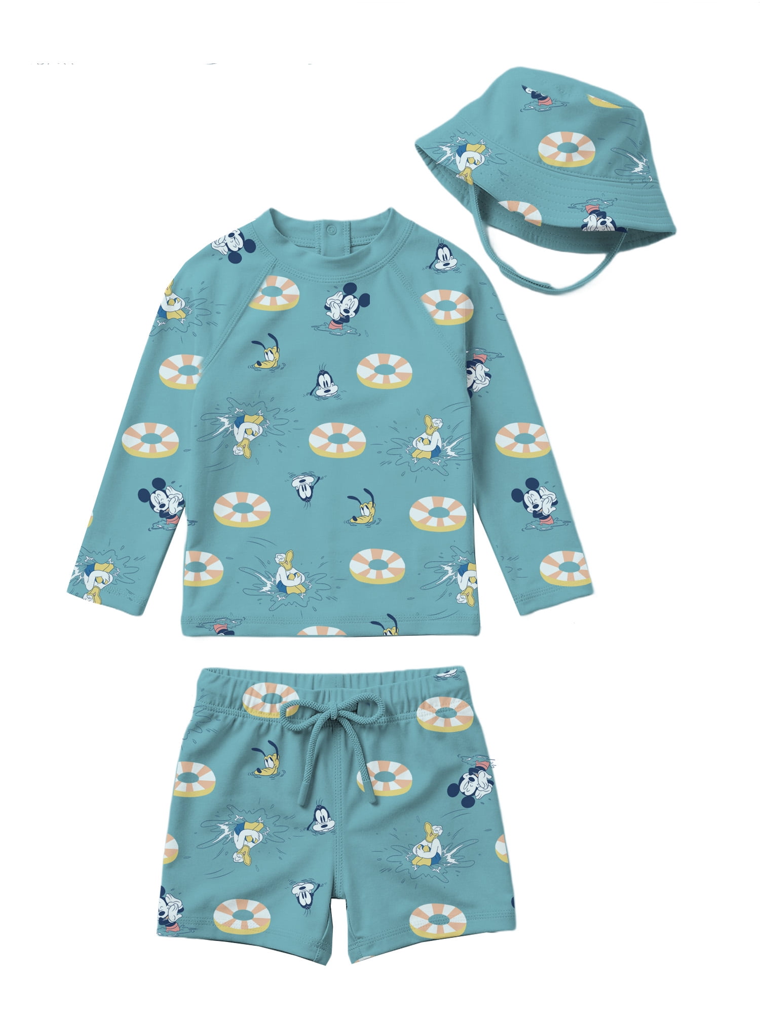 Character Baby Boy Rash Guard Swim Set with Hat, Sizes 0/3M- 12M