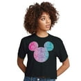 thumbnail image 1 of Mickey & Friends - Bandana Pattern Mickey - Juniors Cropped Cotton Blend T-Shirt, 1 of 5
