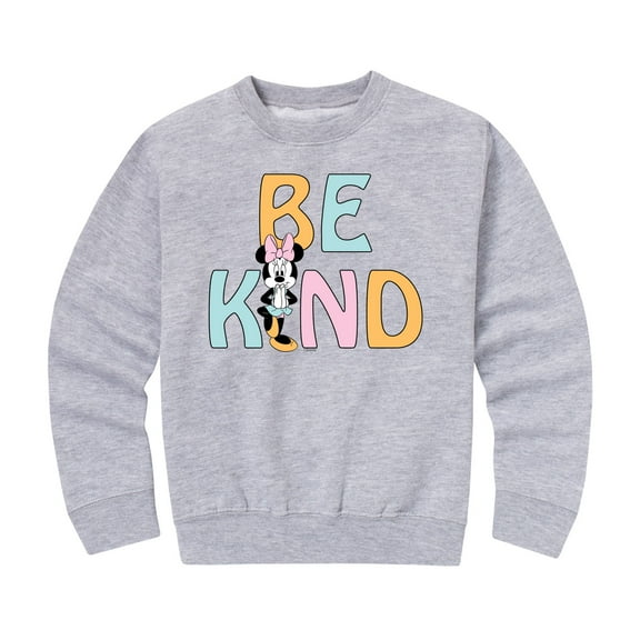 Mickey & Friends - Be Kind - Toddler And Youth Crewneck Fleece Sweatshirt