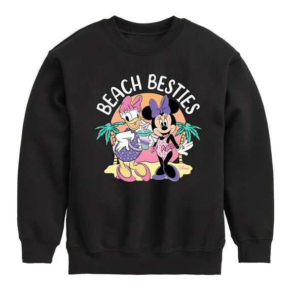 Mickey & Friends - Beach Besties - Toddler And Youth Crewneck Fleece Sweatshirt