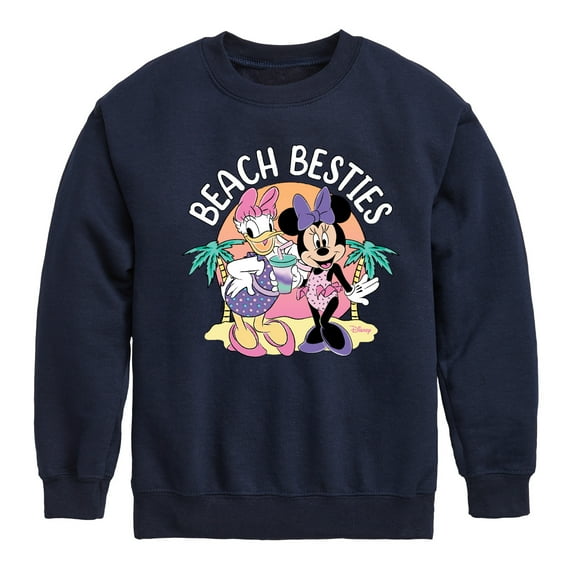 Mickey & Friends - Beach Besties - Toddler And Youth Crewneck Fleece Sweatshirt