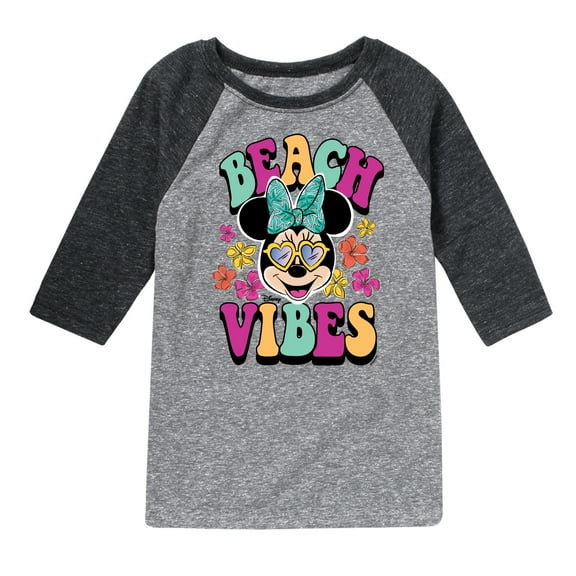 Mickey & Friends - Beach Vibes - Toddler And Youth Raglan Graphic T-Shirt