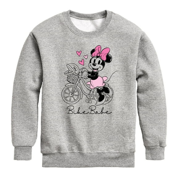 Mickey & Friends - Bike Babe - Toddler And Youth Crewneck Fleece Sweatshirt