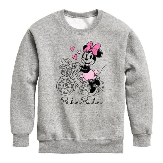 Mickey & Friends - Bike Babe - Toddler And Youth Crewneck Fleece Sweatshirt