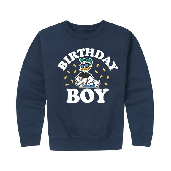 Mickey & Friends - Birthday Boy Donald - Toddler And Youth Crewneck Fleece Sweatshirt