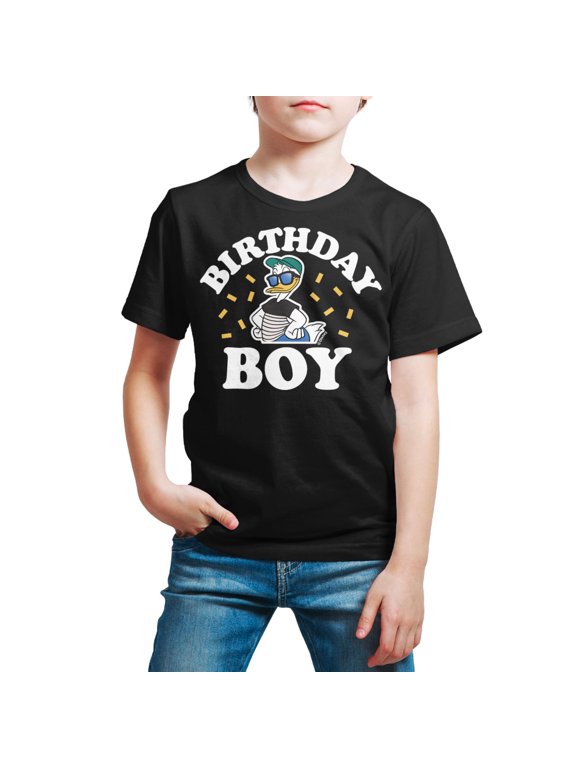- Birthday Boy Donald Boys' Short Sleeve Graphic T-Shirt