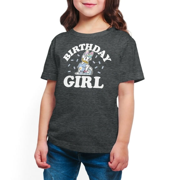 Mickey & Friends - Birthday Girl Daisy - Toddler And Youth Girls Short Sleeve Graphic T-Shirt