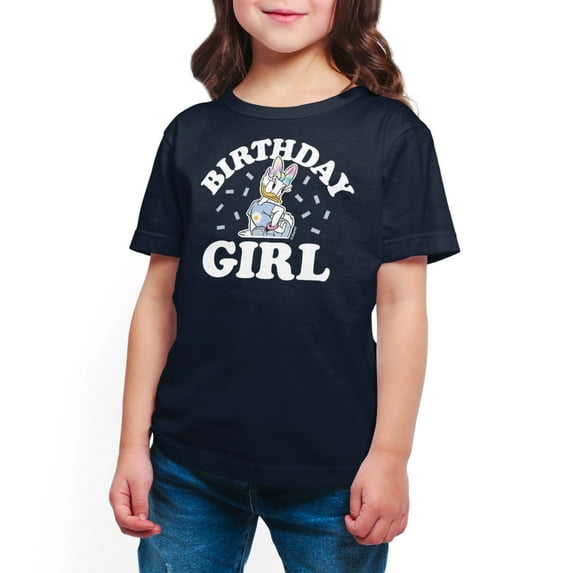 Mickey & Friends - Birthday Girl Daisy - Toddler And Youth Girls Short Sleeve Graphic T-Shirt