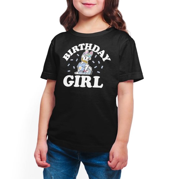 Mickey & Friends - Birthday Girl Daisy - Toddler And Youth Girls Short Sleeve Graphic T-Shirt