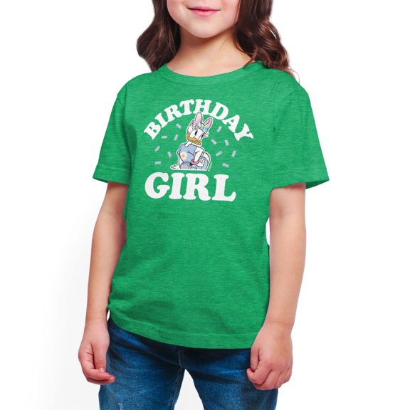 Mickey & Friends - Birthday Girl Daisy - Toddler And Youth Girls Short Sleeve Graphic T-Shirt