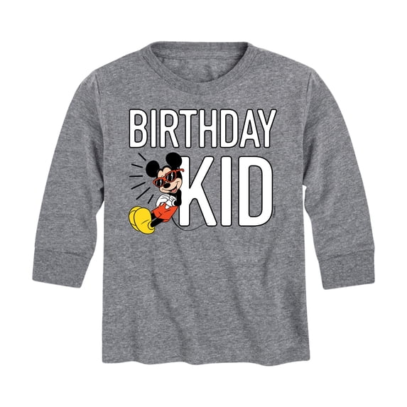 Mickey & Friends - Birthday Kid - Youth Long Sleeve Graphic T-Shirt