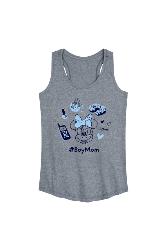 - Boy Mom Minnie Graphic Racerback Tank