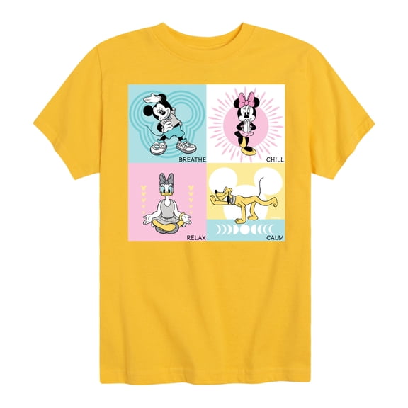 Mickey & Friends - Breathe Chill Relax Calm - Toddler And Youth Short Sleeve Graphic T-Shirt