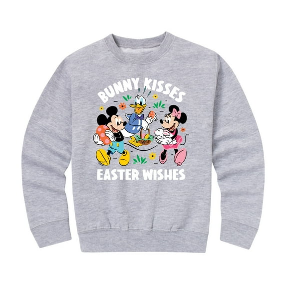 Mickey & Friends - Bunny Kisses Easter Wishes - Youth Crewneck Fleece Sweatshirt