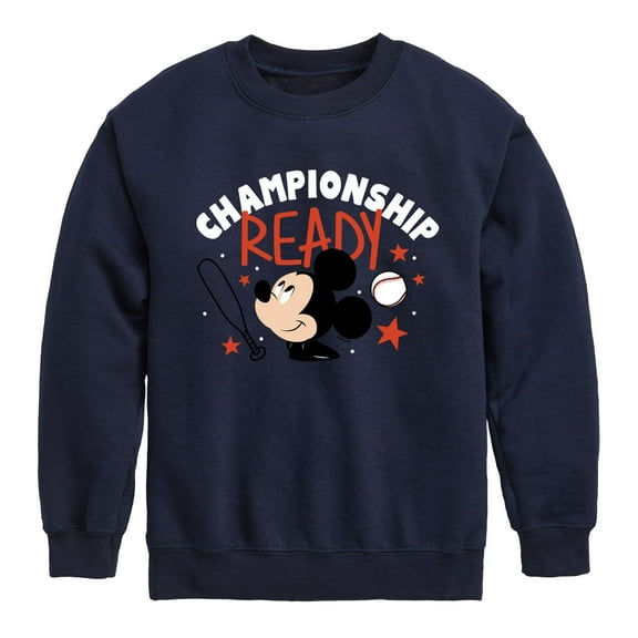 Mickey & Friends - Championship Ready - Toddler And Youth Crewneck Fleece Sweatshirt