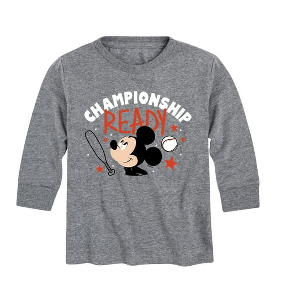 Mickey & Friends - Championship Ready - Toddler And Youth Long Sleeve Graphic T-Shirt