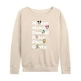 thumbnail image 1 of Mickey & Friends - Character List - Women's Lightweight French Terry Long Sleeve Shirt, 1 of 5
