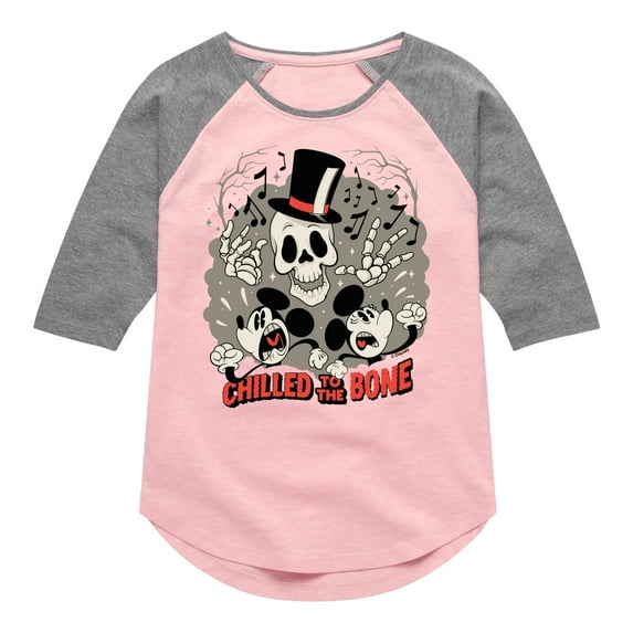 Mickey & Friends - Chilled To The Bone - Toddler And Youth Girls Raglan GraphToddler And Youth Girls Raglan Graphic T-Shirt