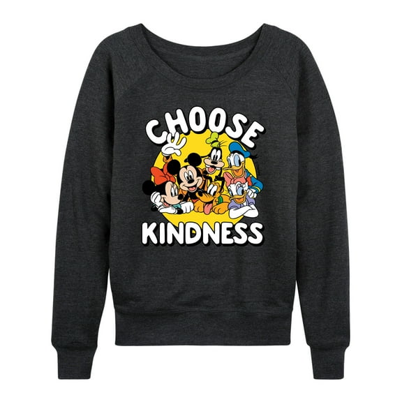 Mickey & Friends - Choose Kindness - Women's Lightweight French Terry Long Sleeve Shirt