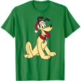 thumbnail image 1 of Mickey & Friends Christmas Pluto Classic Holiday DTG Print Unisex T-Shirt,Irish Green Color,Size XL, 1 of 5