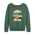 thumbnail image 1 of Mickey & Friends - Coffee And Camping - Women's Lightweight French Terry Long Sleeve Shirt, 1 of 5