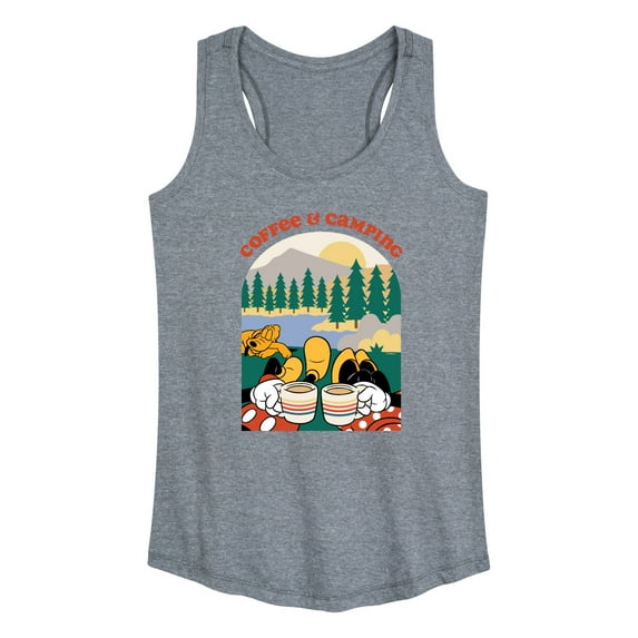Mickey & Friends - Coffee And Camping - Women's Racerback Tank Top