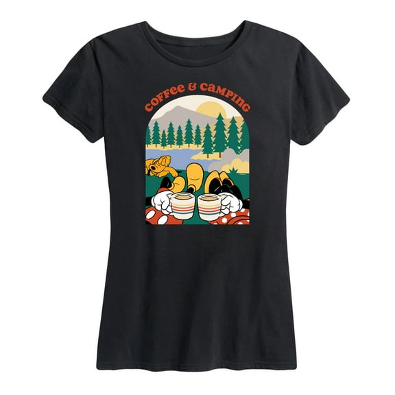 Mickey & Friends - Coffee And Camping - Women's Short Sleeve Graphic T-Shirt