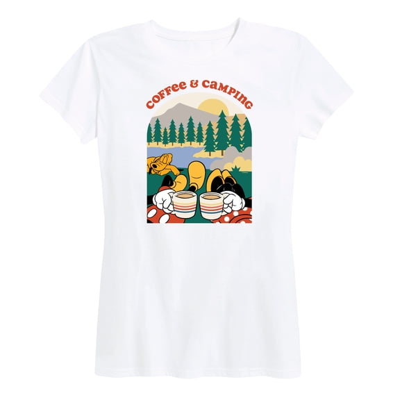 Mickey & Friends - Coffee And Camping - Women's Short Sleeve Graphic T-Shirt