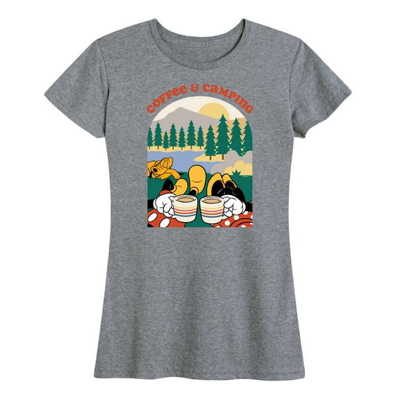 Mickey & Friends - Coffee And Camping - Women's Short Sleeve Graphic T-Shirt