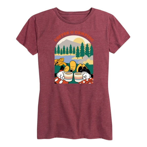 Mickey & Friends - Coffee And Camping - Women's Short Sleeve Graphic T-Shirt
