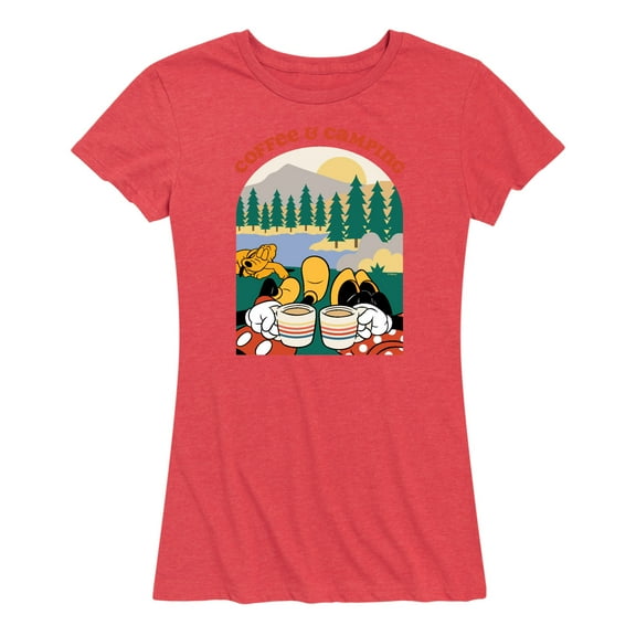 Mickey & Friends - Coffee And Camping - Women's Short Sleeve Graphic T-Shirt