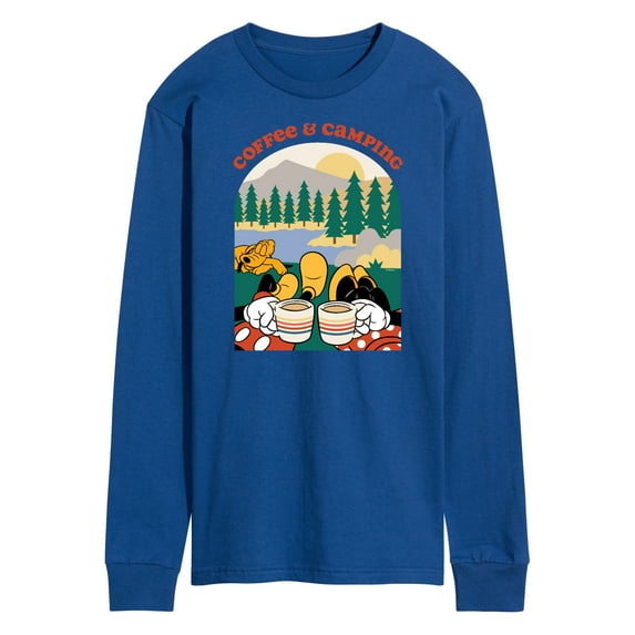Mickey & Friends - Coffee and Camping - Men's Long Sleeve T-Shirt