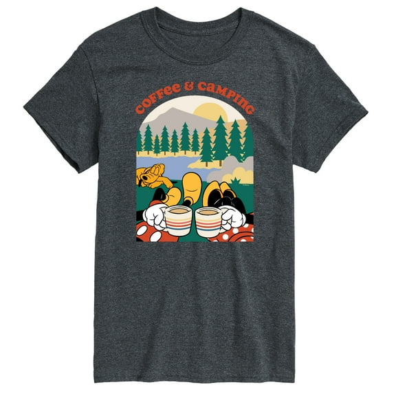 Mickey & Friends - Coffee and Camping - Men's Short Sleeve Graphic T-Shirt